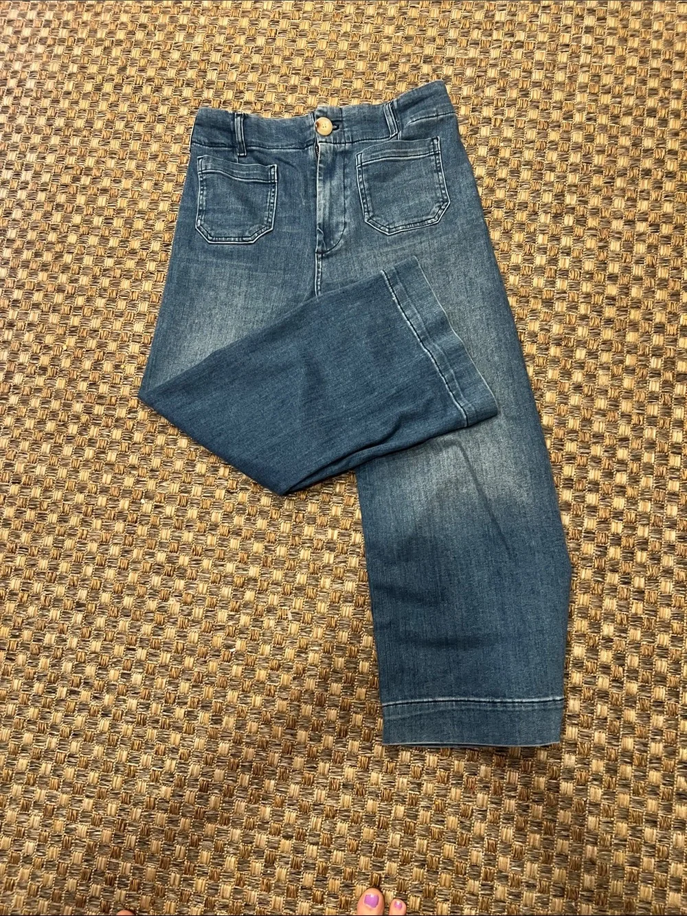 Anthropologie ladies Relaxed Blue Denim Jeans ladies 28 - Picture 1 of 4